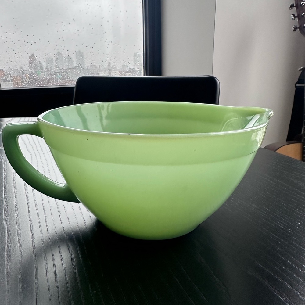 Vtg Anchor Hocking Fire King Jadeite Batter Bowl